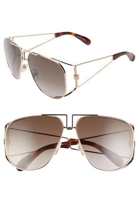 61mm aviator sunglasses givenchy|Givenchy 61MM Aviator Sunglasses on SALE .